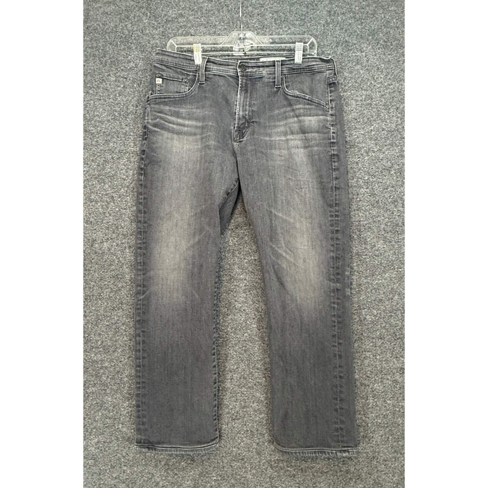 AG Graduate Tailored Leg Jeans Men 36x33 Grey Faded Wash Stretch Denim Slim Fit
